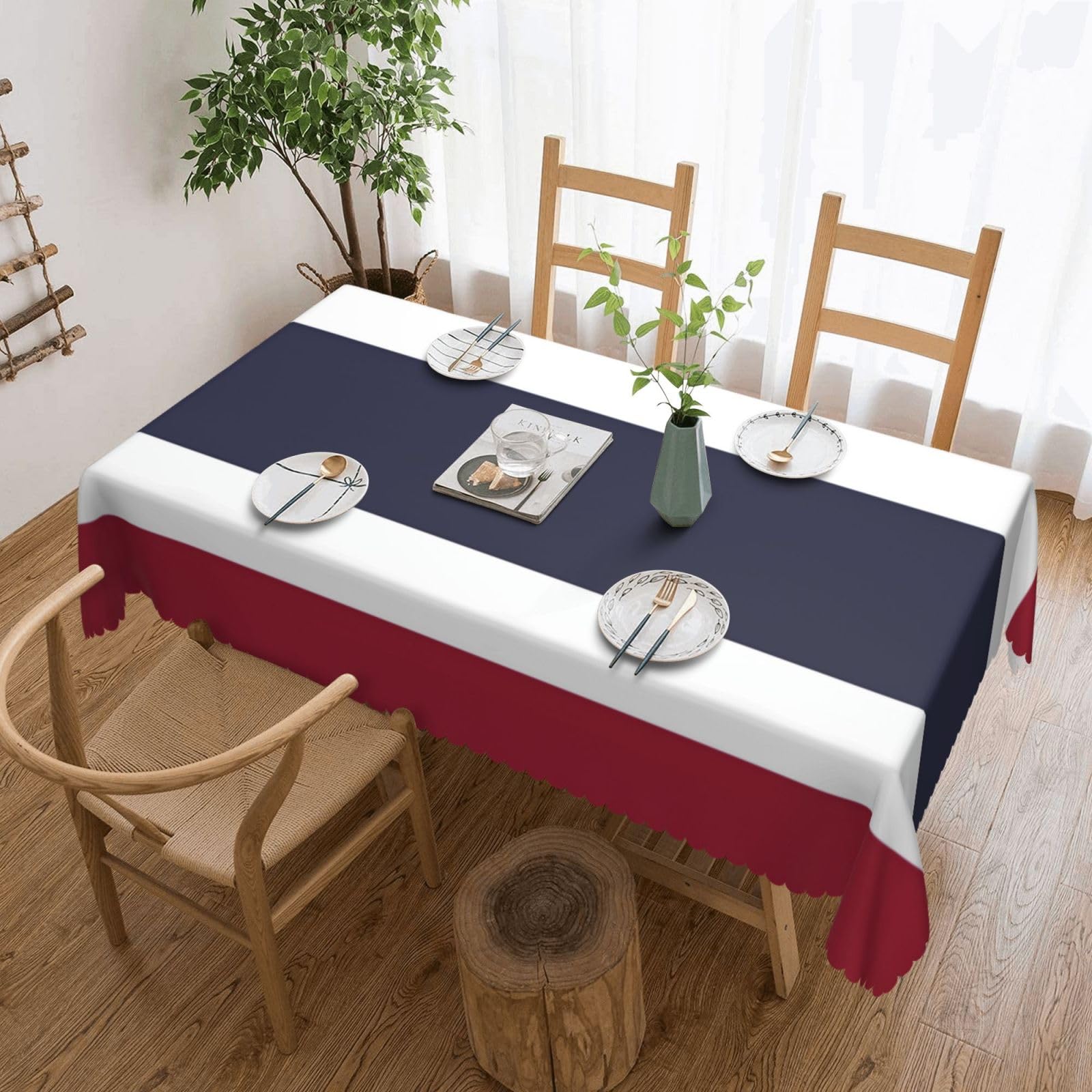 Nappe drapeau Thaïlande rectangulaire grand format tissu déco table