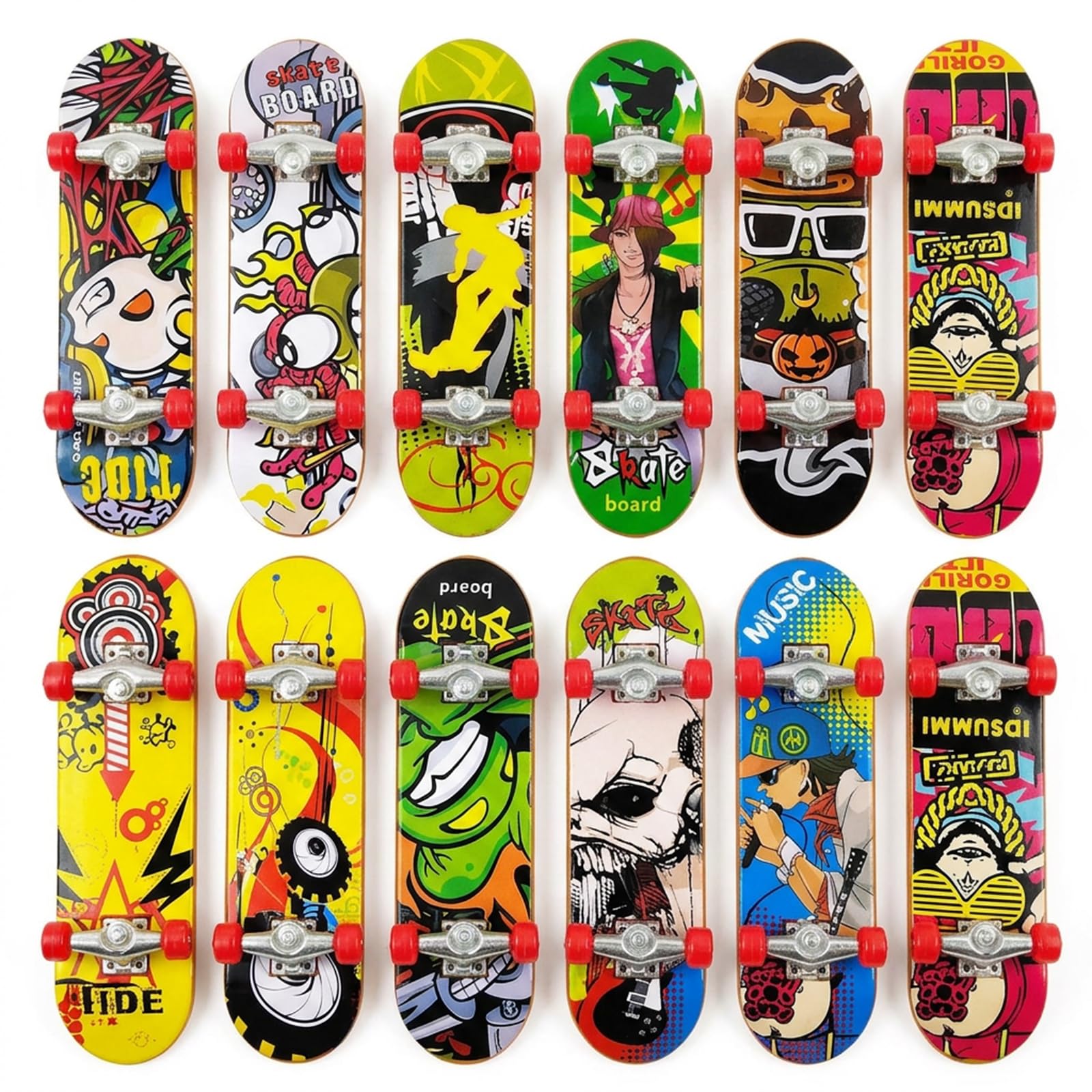 12PCS Finger Skateboards, Mini Random Color, Party Favors