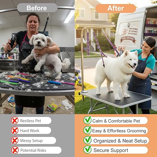 Miniatura 5 de Correas para el vientre para aseo de perros, lazos de aseo para perros, suministros de aseo para perros, lazo para aseo de perros y mascotas, brazo