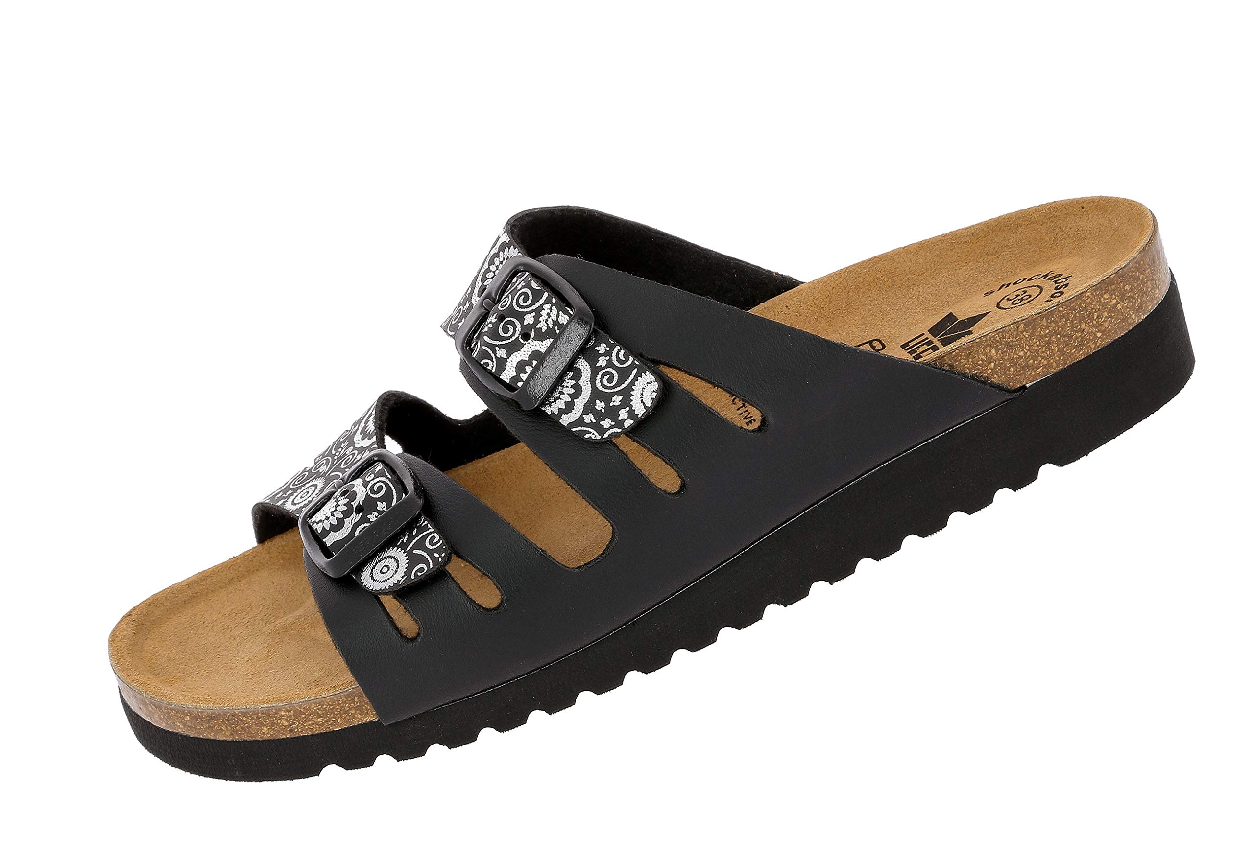 Lico Girl's Bioline Lady Mules, Black Schwarz Silber Schwarz Silber, 3.5 UK