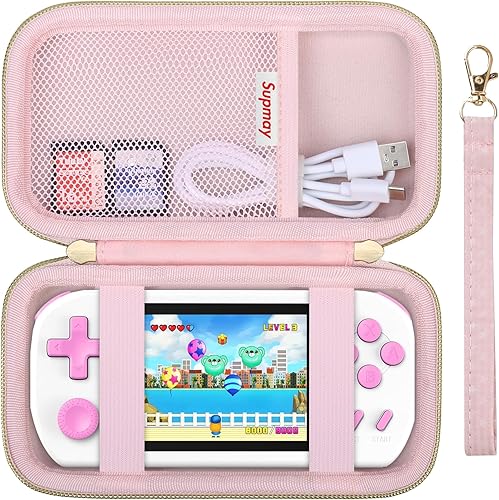 Miniatura 9 de Supmay Funda de transporte compatible con CCTU / TEBIYOU - Juegos de mano para niños, precargados 218 videojuegos retro, soporte portátil para Cubo