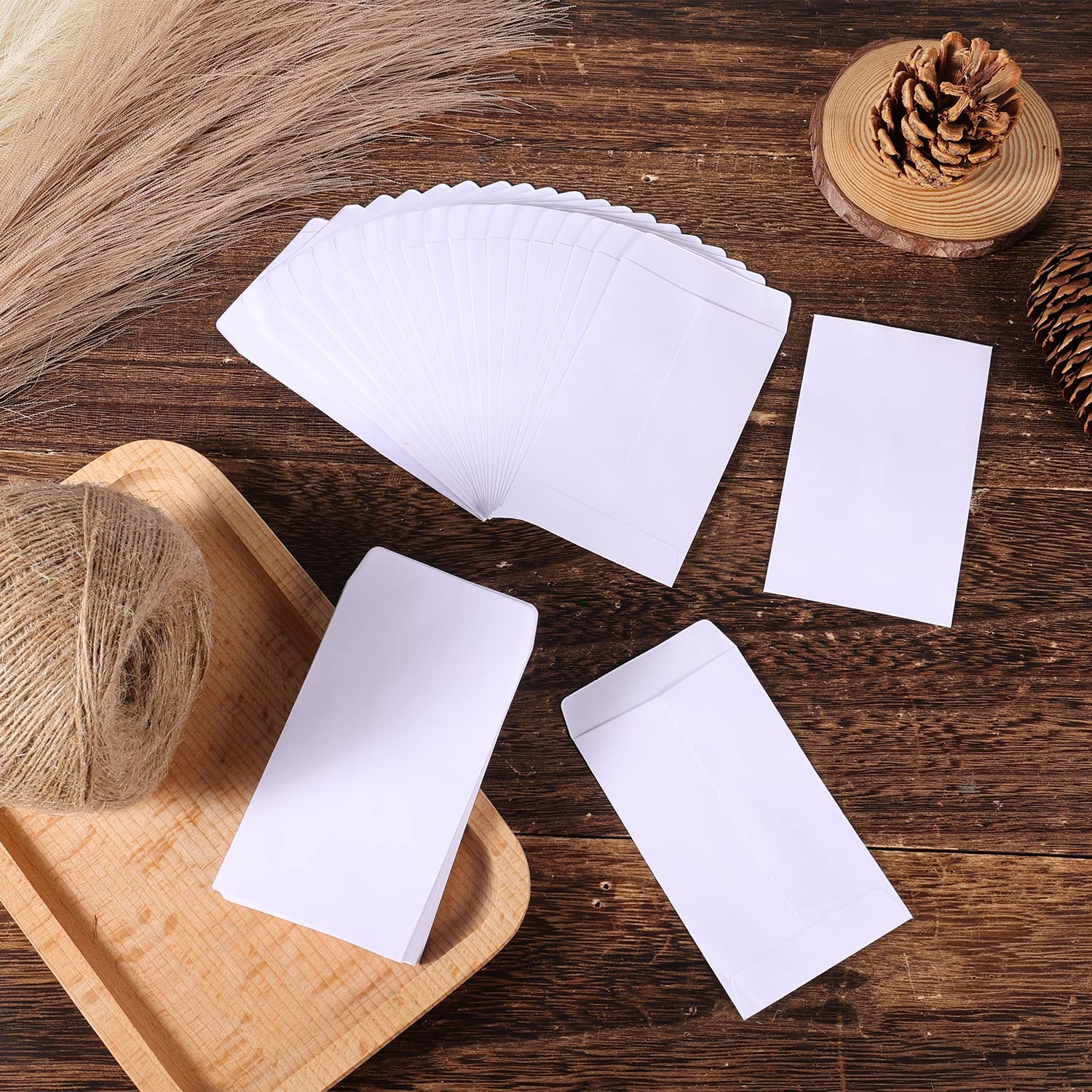 Buste di Carta Kraft 6x10cm 100 Pezzi per Soldi Monete Gioielli