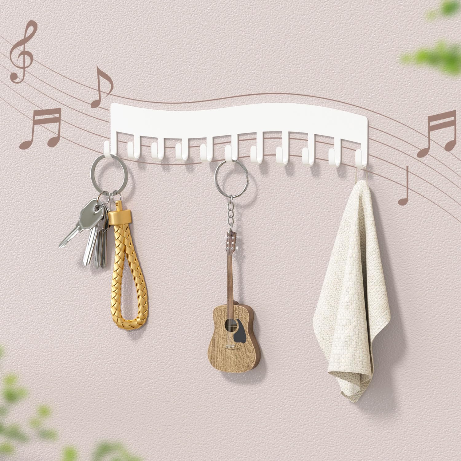 Josmimic Organizador de joyas de pared – Soporte para collares, pulseras y pendientes – Almacenamiento colgante, juego de 2, blanco