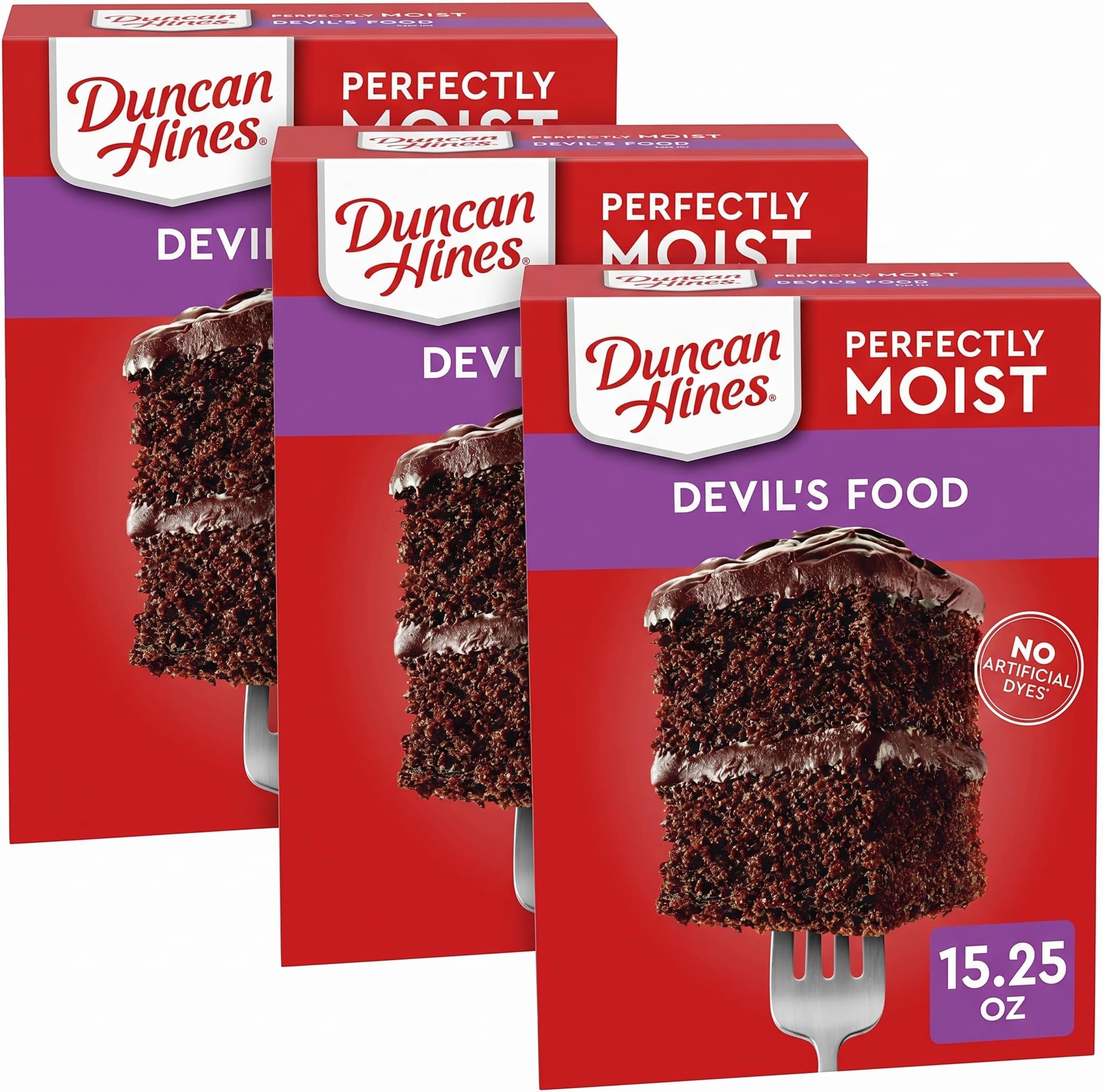 Duncan Hines Devil's Food Cake Mix,15.25 oz.,(Pack of 3)