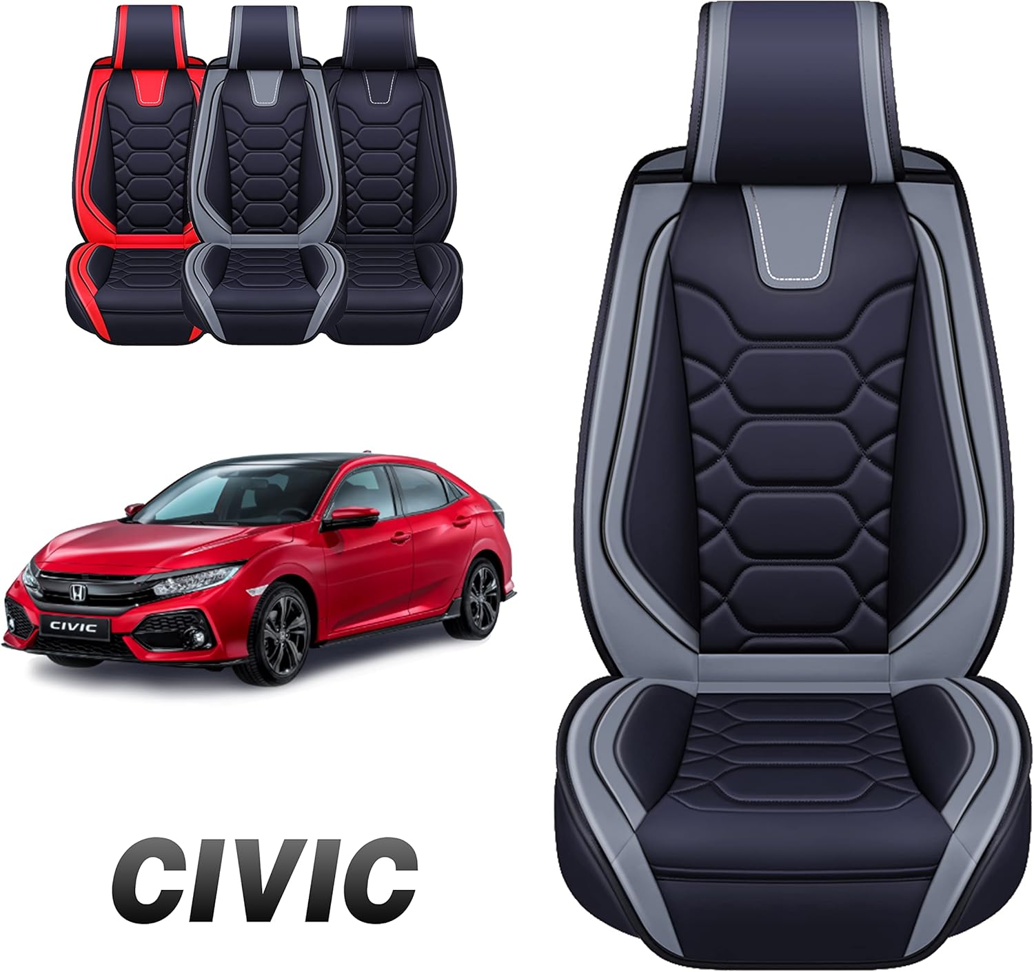 Oasis Auto Custom Leather Seat Covers Compatible with Honda