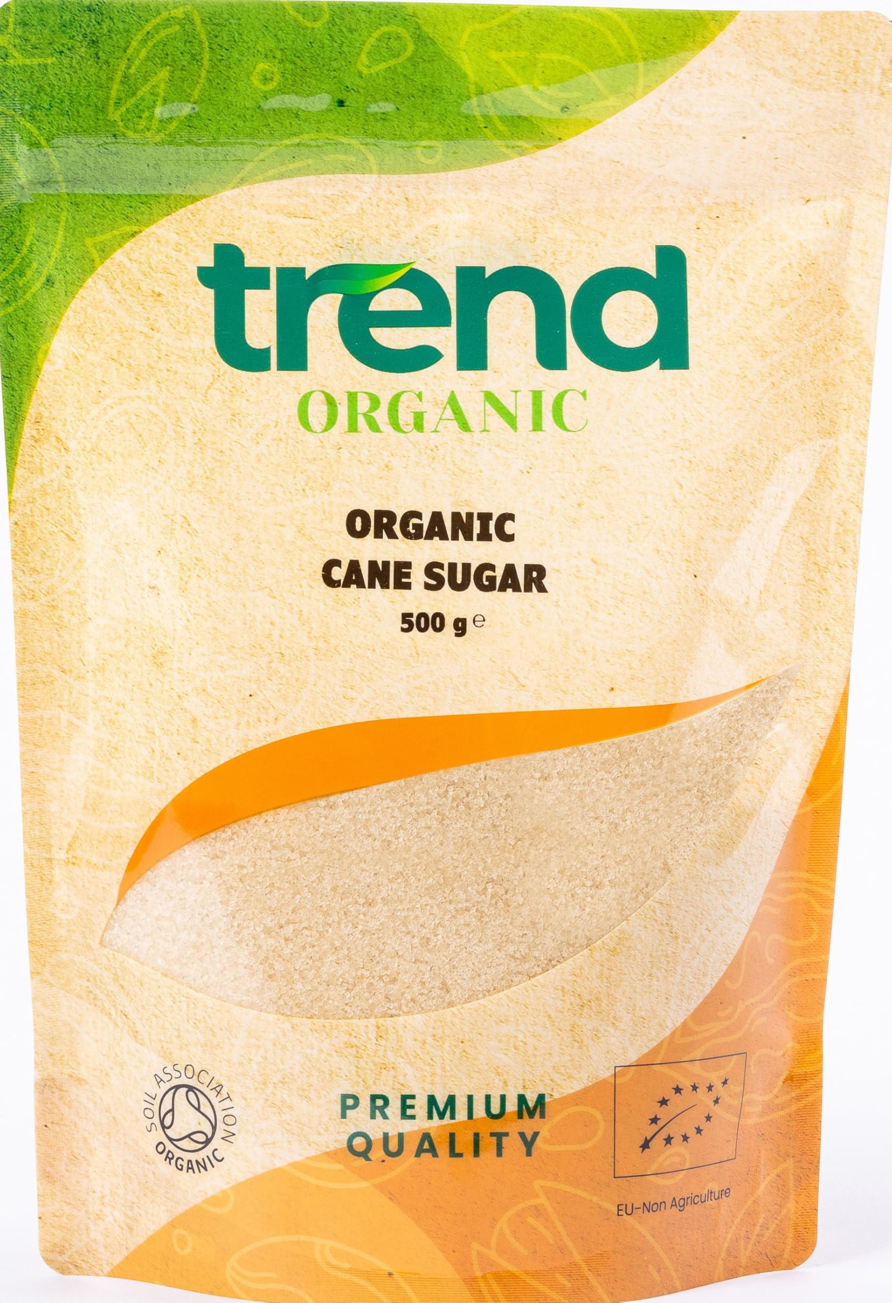 – Cane Sugar 500g-Ideal for Sweetening Your Culinary Creations - Certified Organic Sweetness, Pure, Unrefined, and Sustainably Sourced - Vegan, Non-GMO, No Additives, No Preservatives