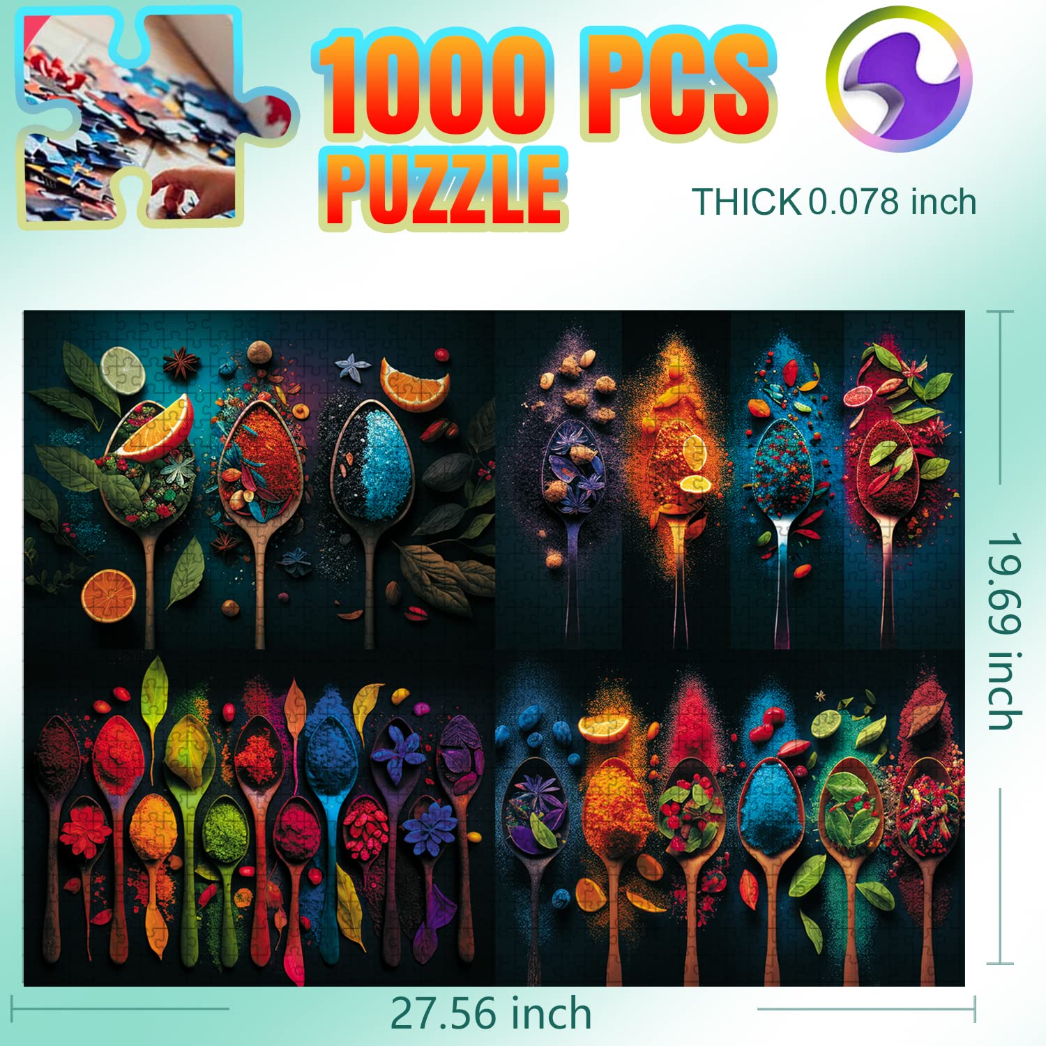 1000 Piece Jigsaw Puzzle For Adults & Kids - Challenging Puzzle Fun, F0005 Design