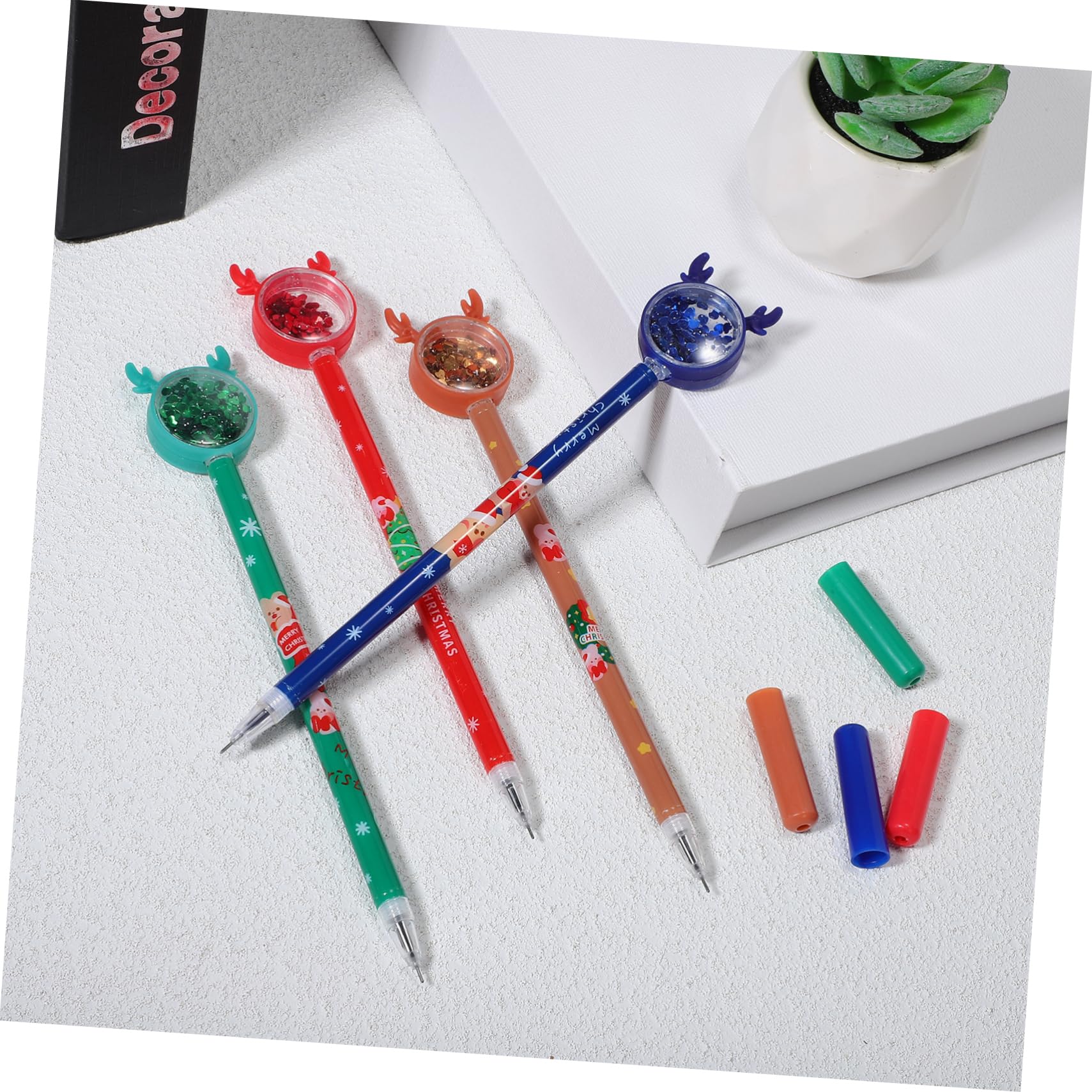 Stylos De Noël Uniques Design Délan Paillettes 36 Instruments Décriture Colorés Pour Le Bureau Et Les De Fête