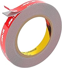 Double Sided Tape Heavy Duty, Extra Strong Adhesive Tape, Waterproof Mounting Tape, Double Sided Acrylic Foam Tape for Automotive, LED Strips, Home & Office Decor, Grey (15.4FT×0.59IN)