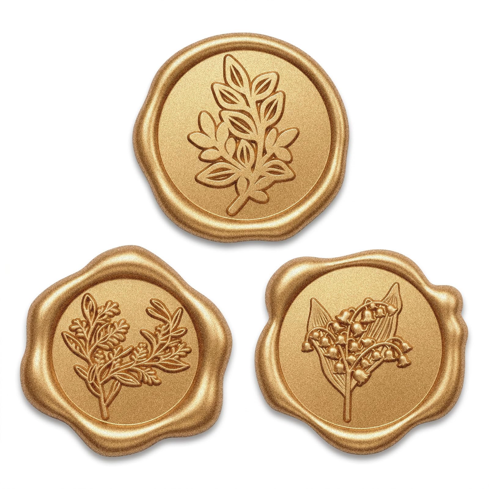 Shimmeroo 30 Pcs Wax Seal Stickers,Antique Adhesive Gold Wax Seal Stickers