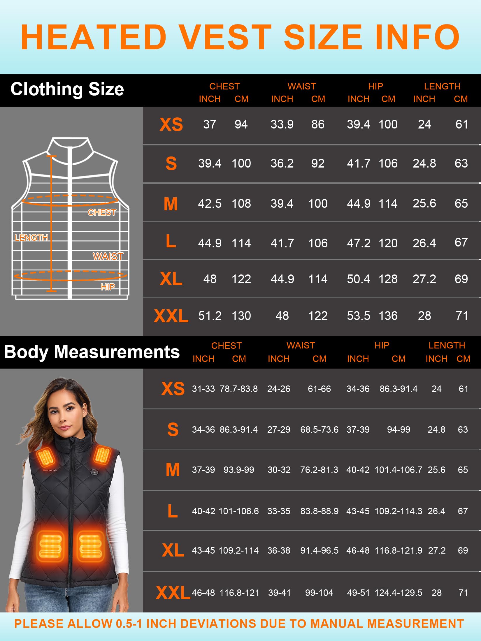 Gilet Riscaldato Donna con 12v 20000mah Batteria,Gilet riscaldabile con 13 Zone, 3 Temperature Elettrico Leggero Giacca Riscaldata Regolabili Outdoor/scii/cacci