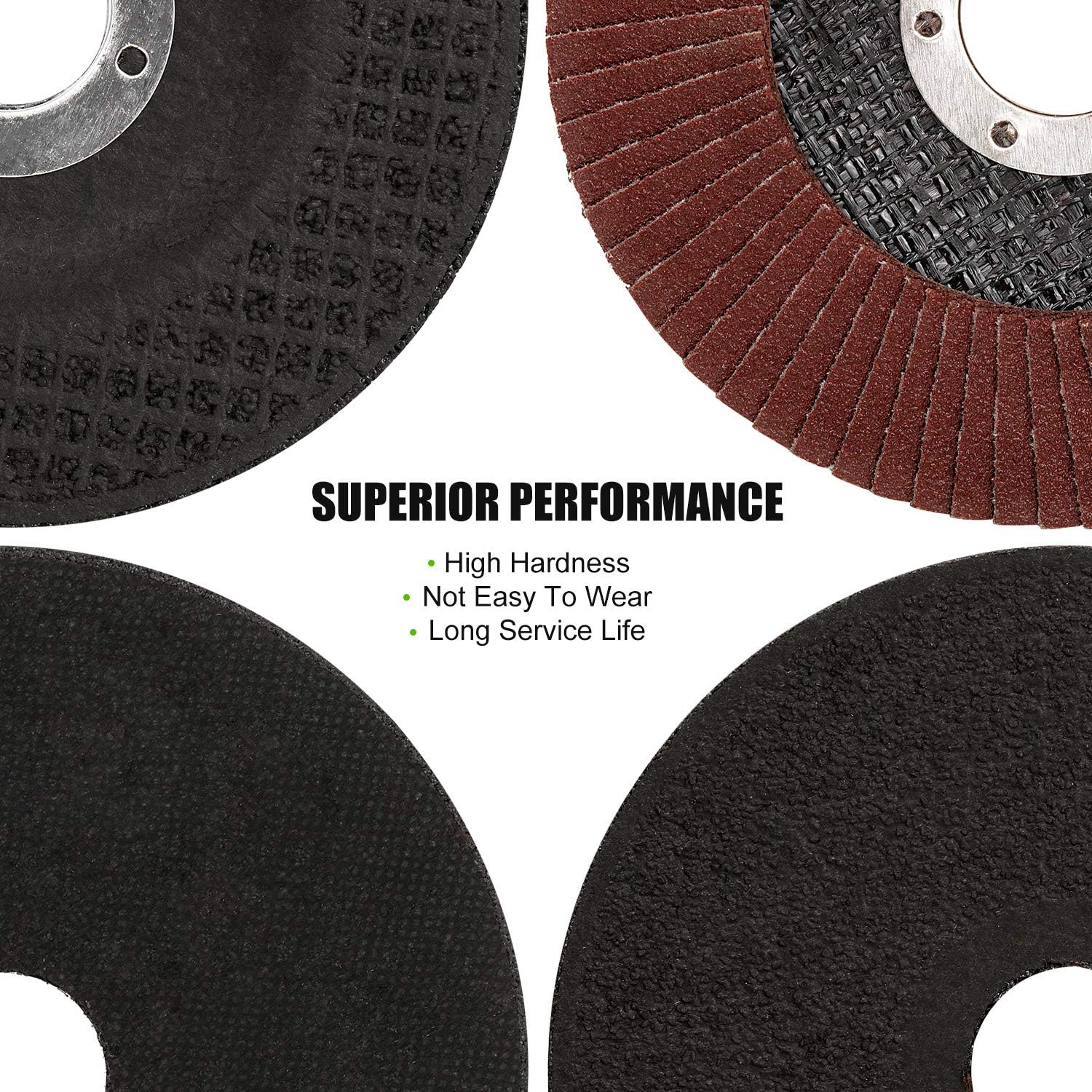 GALAX PRO Grinding Discs, 20 Pack by 5PCS Grinding Wheel,10 PCS Cutting Wheel, 5 PCS Flap Disc with 4-1/2” Diameter and 7/8” Arbor for Angle Grinder