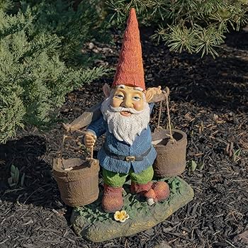 Amazon.com: Zaer Ltd. Classic Spring Gnome Garden Statue in