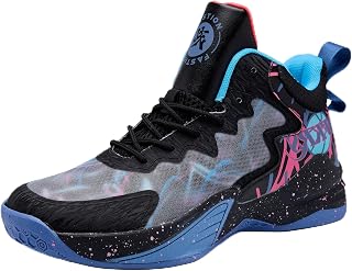 Men Basketball Shoes Lightweight Breathable Training Shoes with Anti-Slip Rubber Soles Suitable Indoor Outdoor Sports