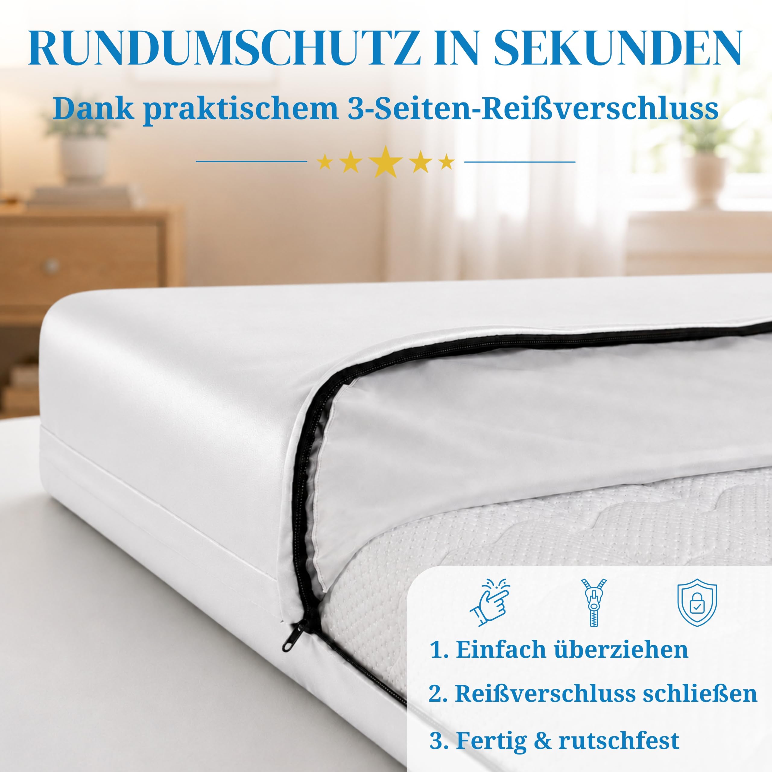 PROCAVE Housse de Matelas imperméable Blanc