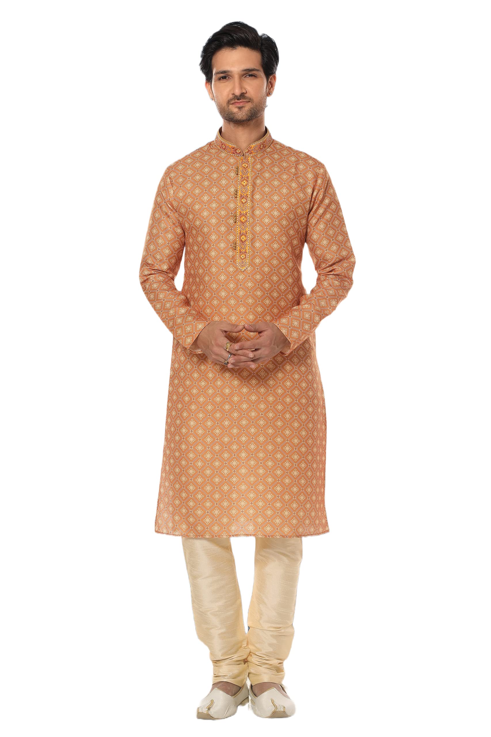 Lady DwizaIndian Pakistani Men's Cotton Party Festive Ethnic Wear Tunic Kurta Pajama Dress Set