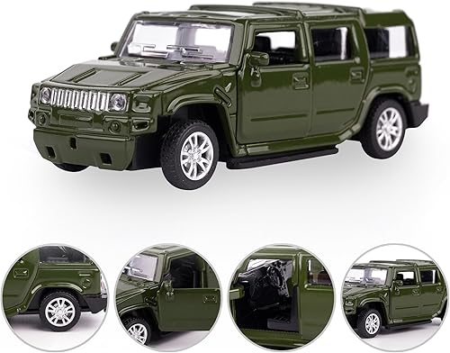 Miniatura 7 de KIDAMI Juego de 5 autos de juguete de metal fundido a presión puertas abiertas paquete de regalo para niños auto privado