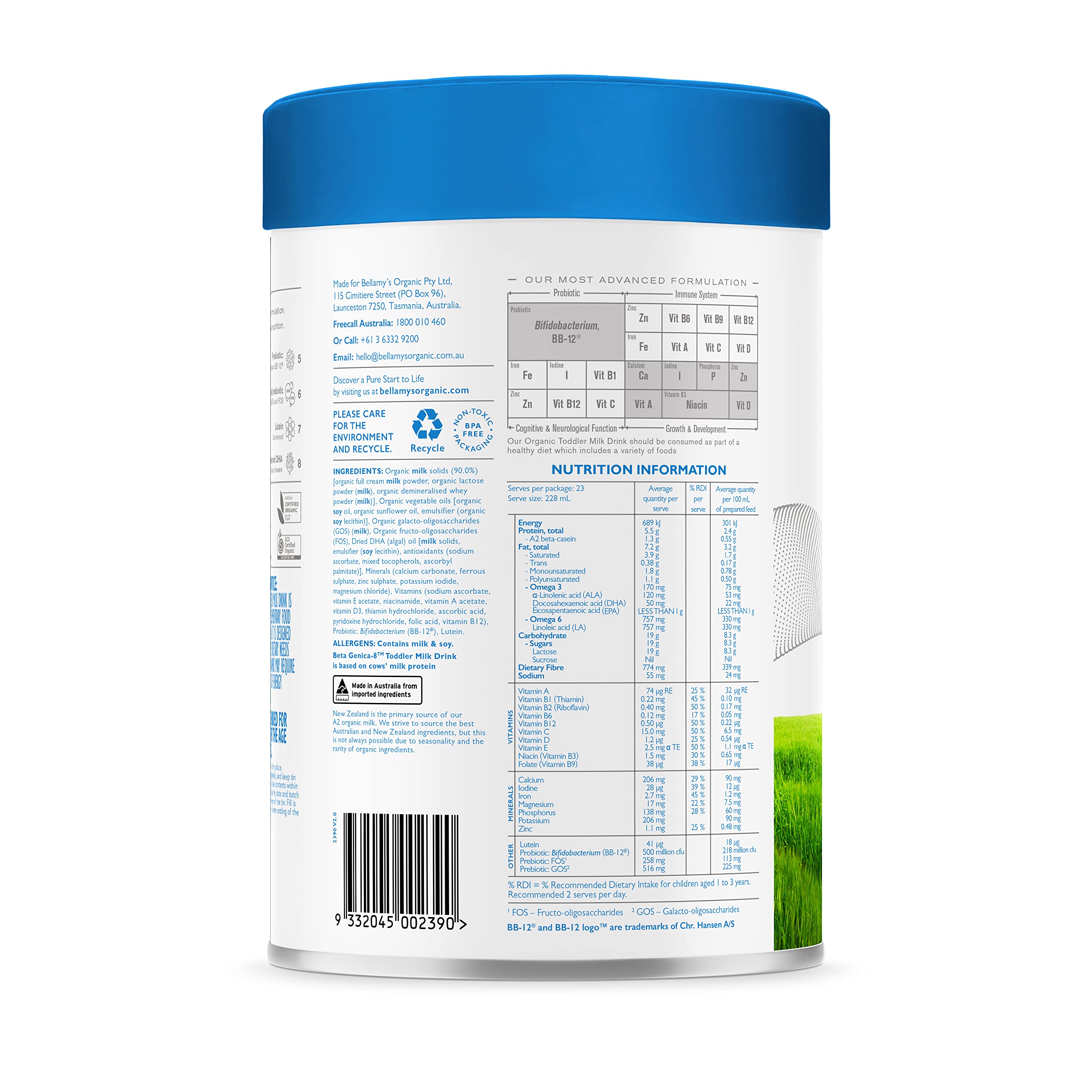 Bellamy's Organic Beta Genica-8 Step 3 Toddler Milk Drink Powder