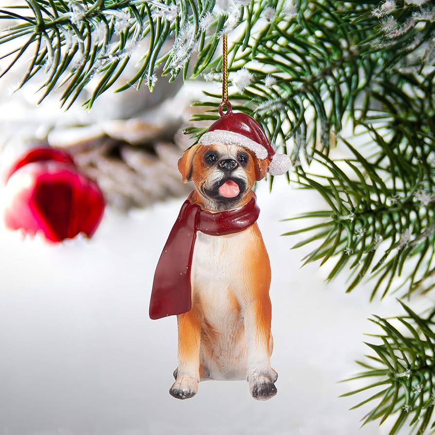 Boxer dog christmas lawn decorations Clearance