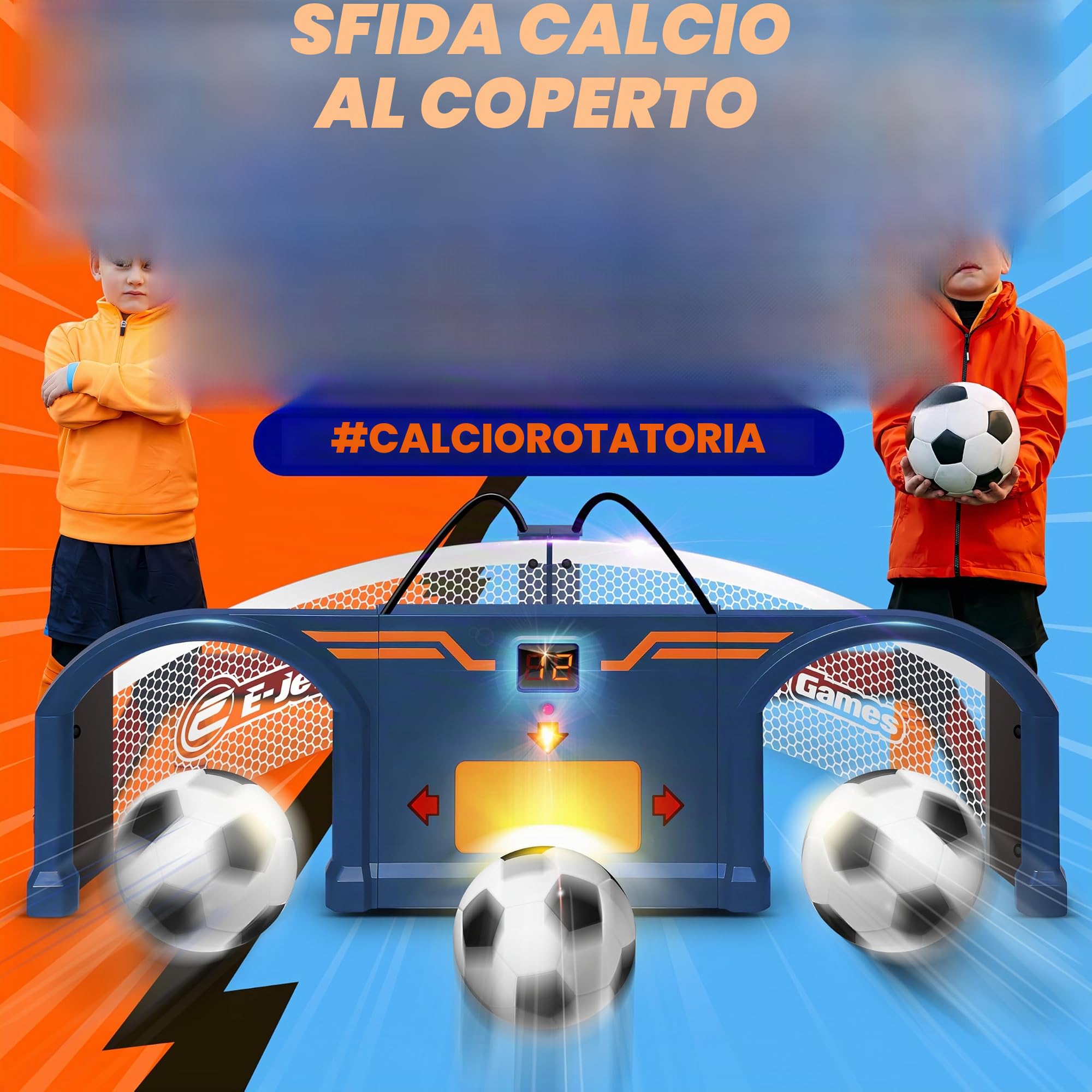 E-Jet Giocattolo da calcio per 6, 7, 8, 9, 10 anni, divertimento sportivo per giardino, interni ed esterni, giochi di calcio, regali per ragazzi e ragazze