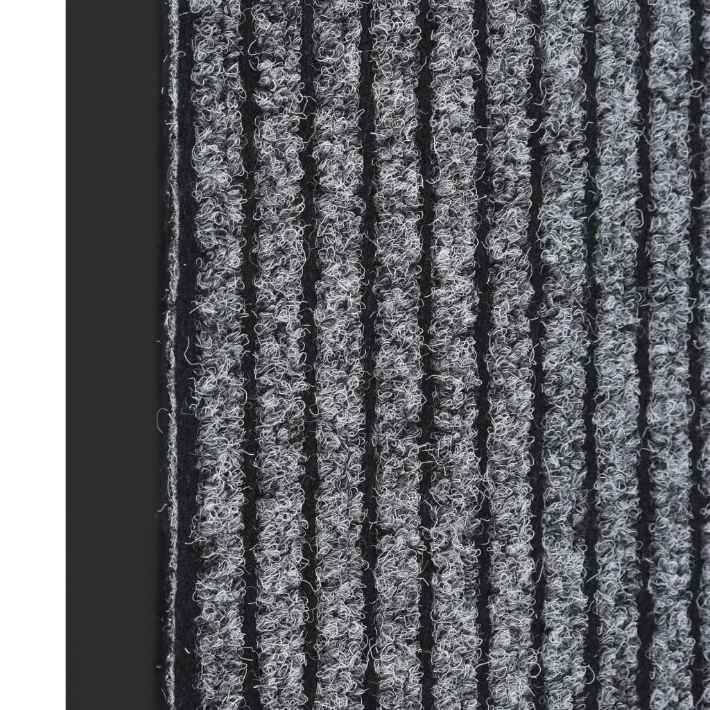 Zerbino Striato Grigio 40x60 cm,Zerbino Ingresso,Zerbino Impermeabile,Lavabile,Resistente allo Sporco,Tappetino Antiscivolo -331604