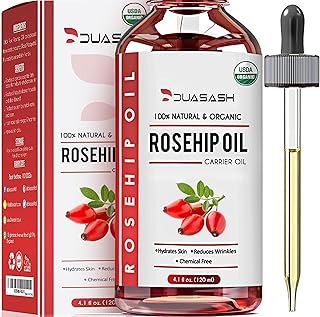 Rosehip Oil for Face, Skin 120ml, 100% Pure Cold Pressed Natural, Unrefined, Hydrating, Nourishing & Moisturising Carrier Oil, Organic Rose hip Seed Oil for Skin, Nails & Hair