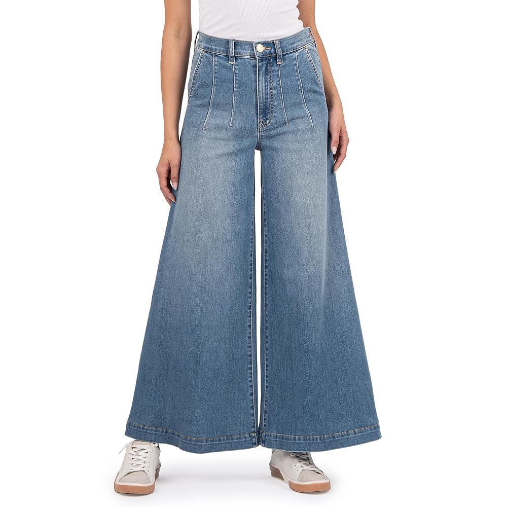 KUT from the Kloth Goldie High-Rise Super Wide Leg Slash