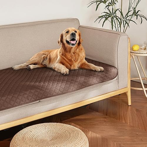NICETOWN Funda impermeable para cama de perro, manta para mascotas con parte trasera antideslizante para muebles, cama, sofá, manta de gato, tapete