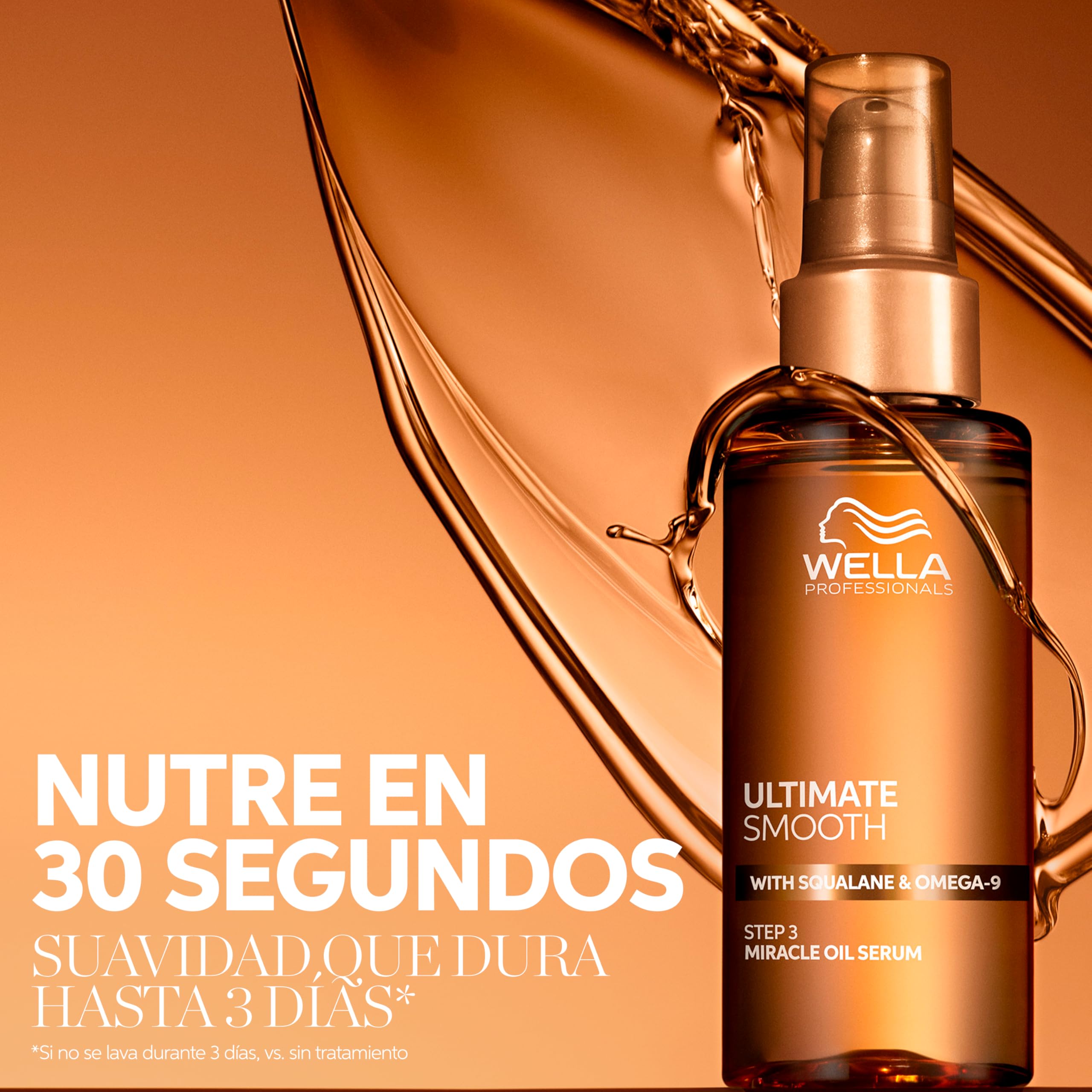 Wella Professionals Ultimate Smooth Sérum Miracle Oil - Aceite para el cabello con Escualano y Omega 9 - Cabello Seco, Apagado y Encrespado (30ml)