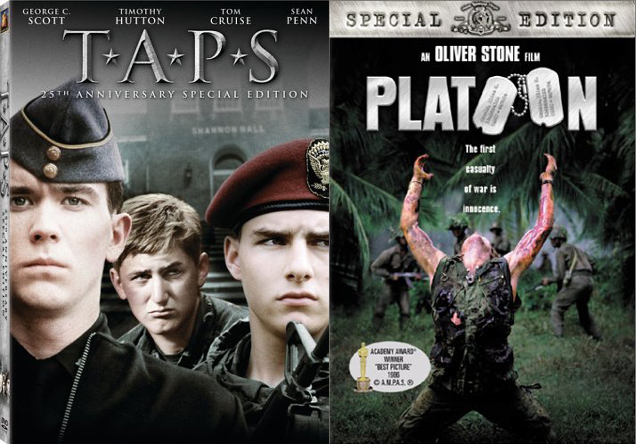 Vietnam War Double Feature - Oliver Stones Platoon Special Edition TAPS 25th Anniversary Edition 2-Movie Bundle