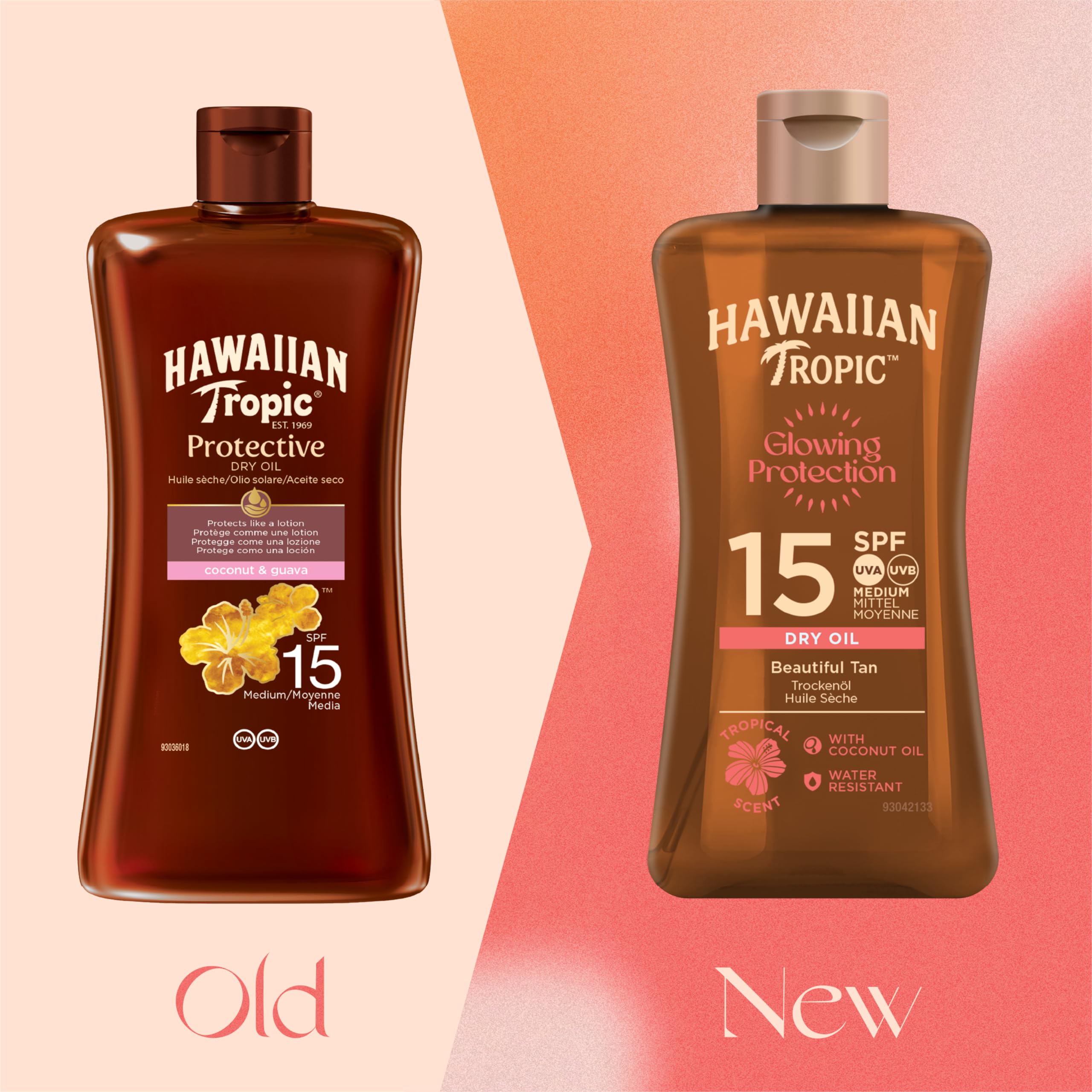 Hawaiian Tropic PROTECTIVE DRY OIL SPF 15, rozmiar Podróż -100 ml