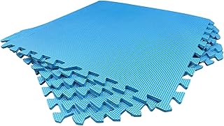 eacommerce Juego de 6 baldosas antideslizantes para piscina, color azul, 60 x 60 x 0,8 cm