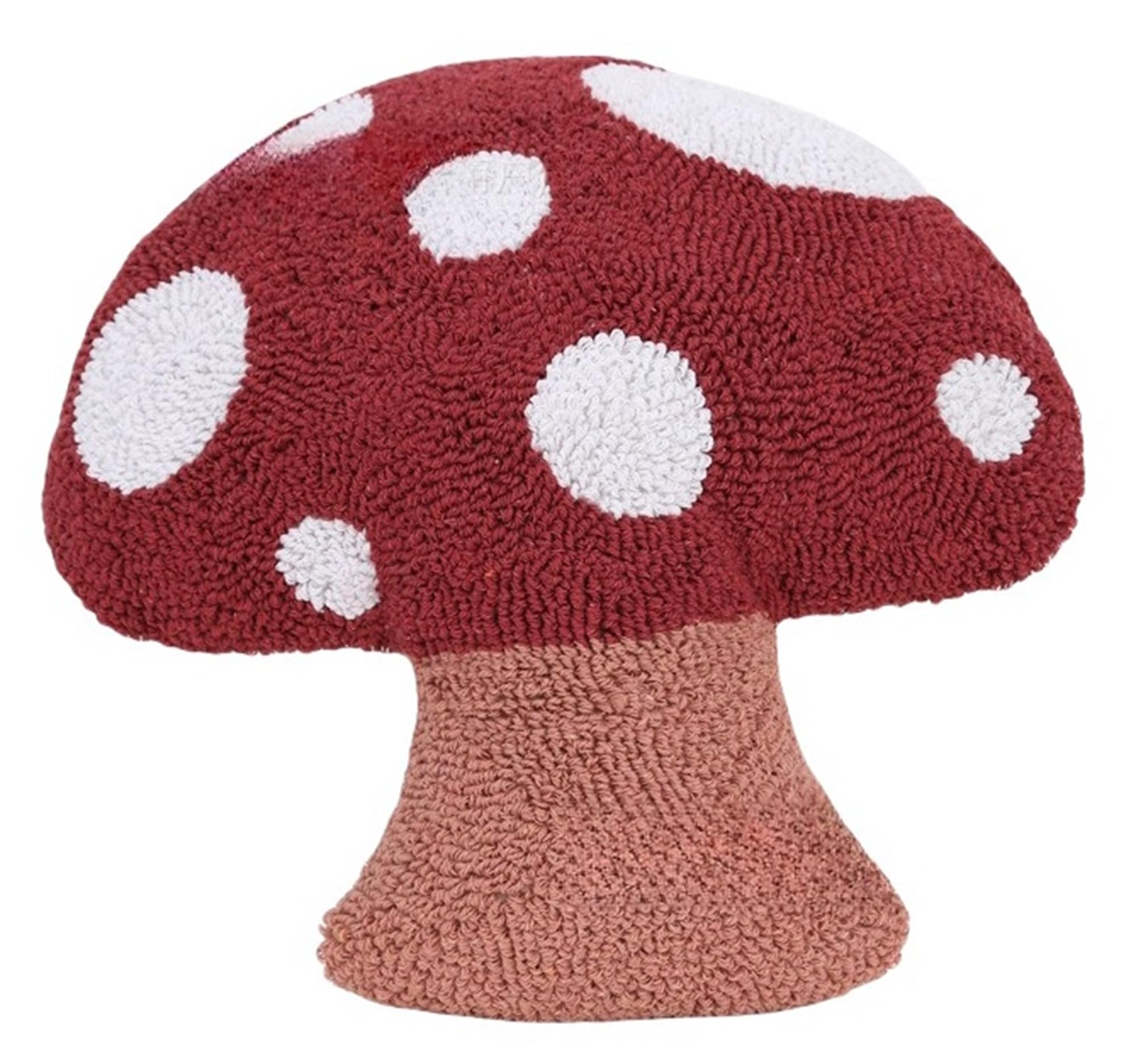 FZKun 3D Mushroom Plush Pillow - Cute Soft Stuffed Throw Pillow Fluffy Cushion for Couch Sofa Bed Cozy Car Lumbar Support Decorative Cottagecore Plushies Home Office Chair (Red)
