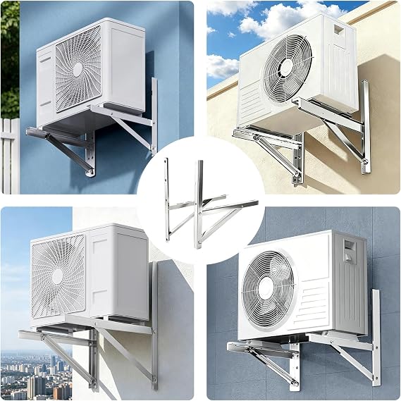 Mini Split Wall Mount Bracket, Heavy Duty Outdoor Wall Mounting Bracket for 9000-36000 BTU Ductless Mini Split Air Conditioner, Heat Pump & Window AC Unit, Support Up to 600 LBS