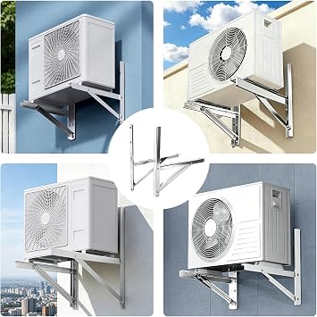 Mini Split Wall Mount Bracket, Heavy Duty Outdoor Wall Mounting Bracket for 9000-36000 BTU Ductless Mini Split Air Conditioner, Heat Pump & Window AC Unit, Support Up to 600 LBS