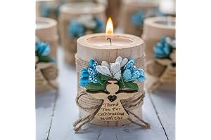 Personalized Boy's Baptism Favor: Tealight Candle Holder