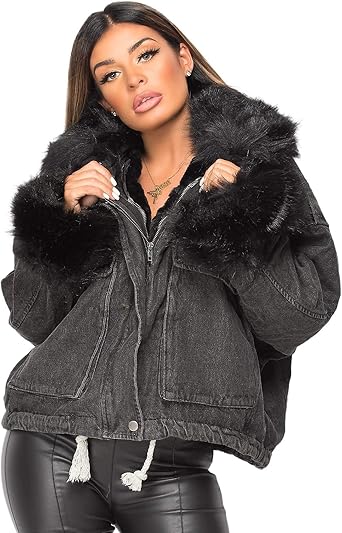 Faux fur lined coat sale Clearance