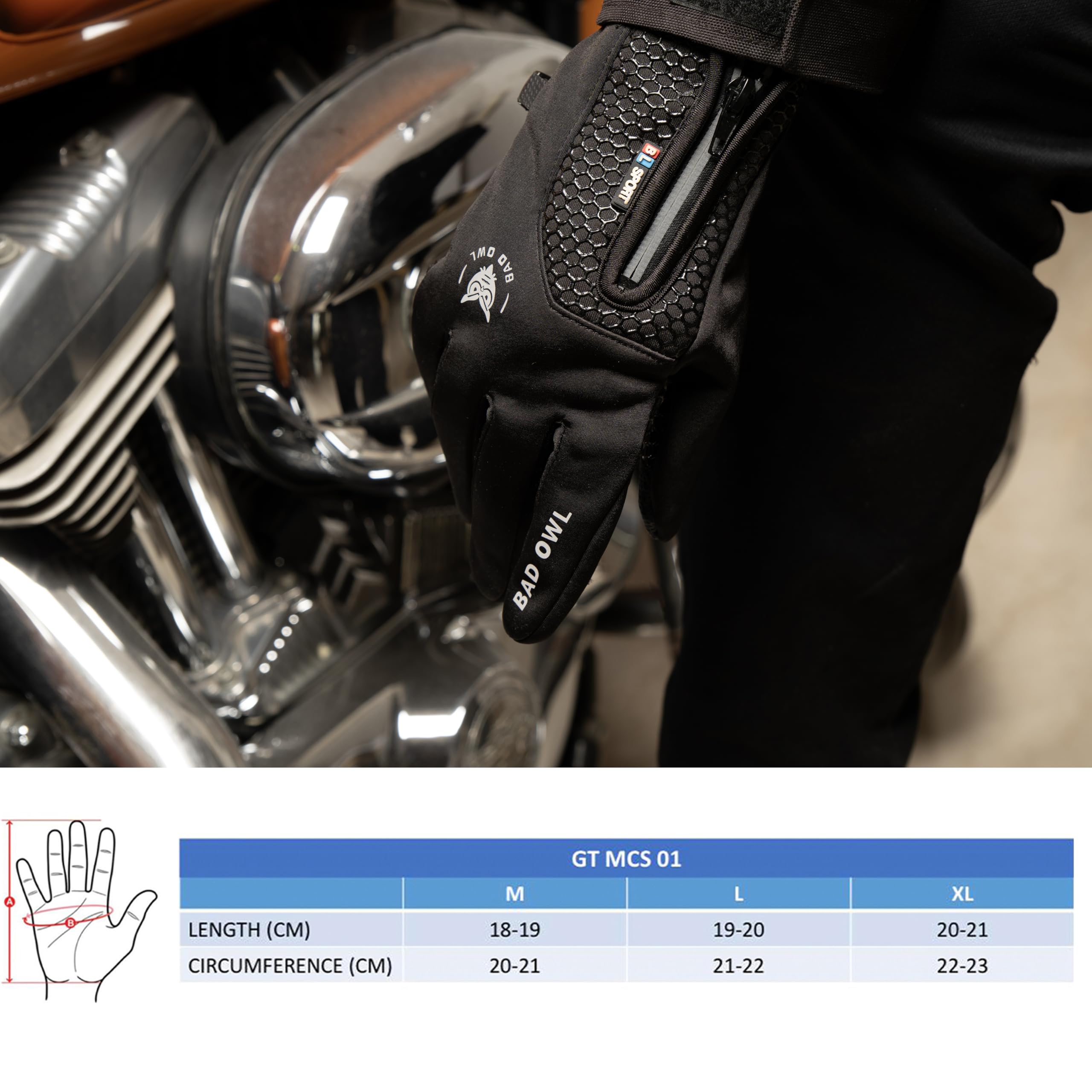 BADOWL Storm Safe Winter Gloves for Men & Women with Superior Grip | Thermal Insulation | Lightweight Build | Snow & Water Resistance | Cold Weather Riding Gloves 4
