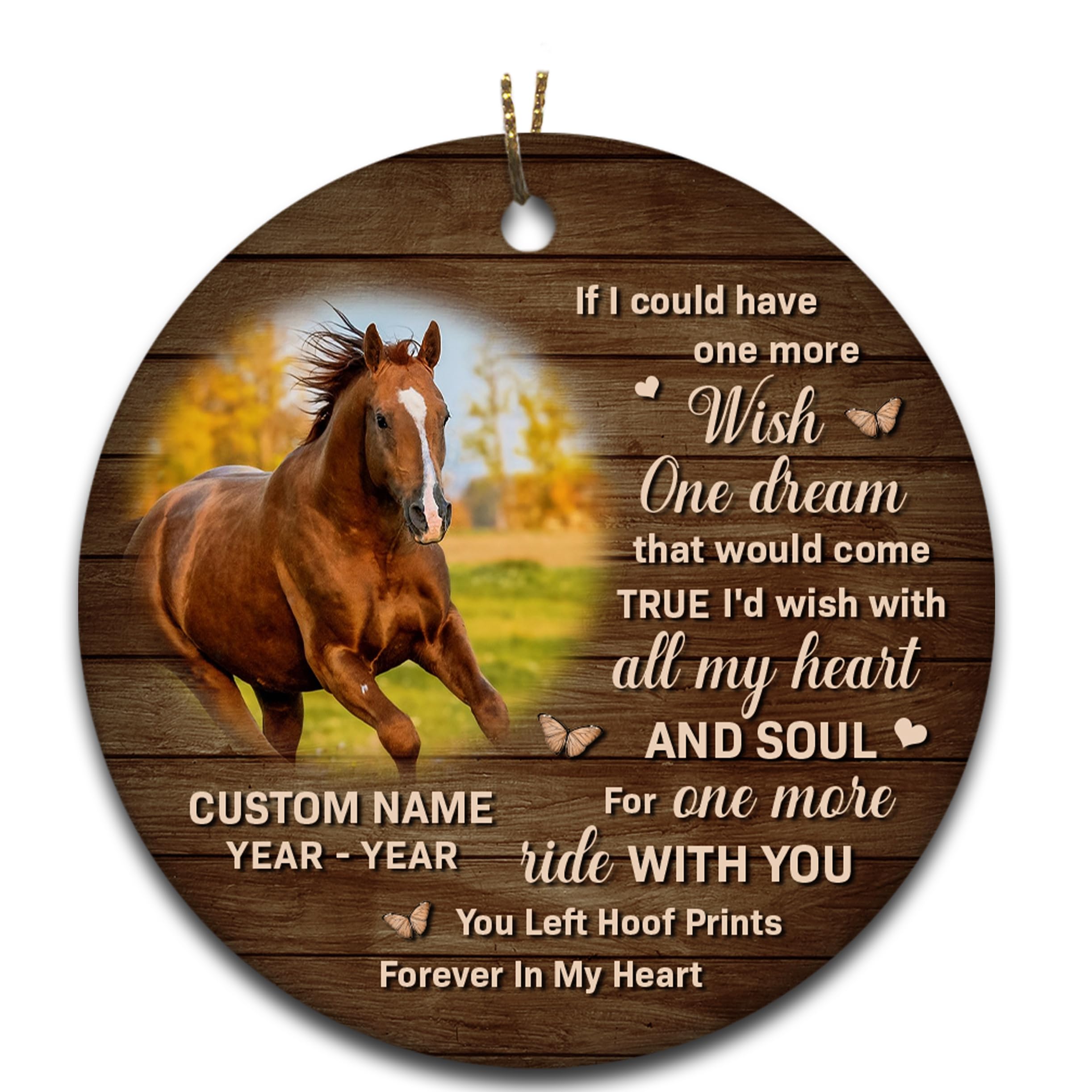Horse Memorial Ornament| Memorial Gifts for Loss of Horse|Horse in Remembramce Gifts| in Loving Memory of Horse Christmas Ornament| Horse Loss Sympathy Gifts MC61 (05)