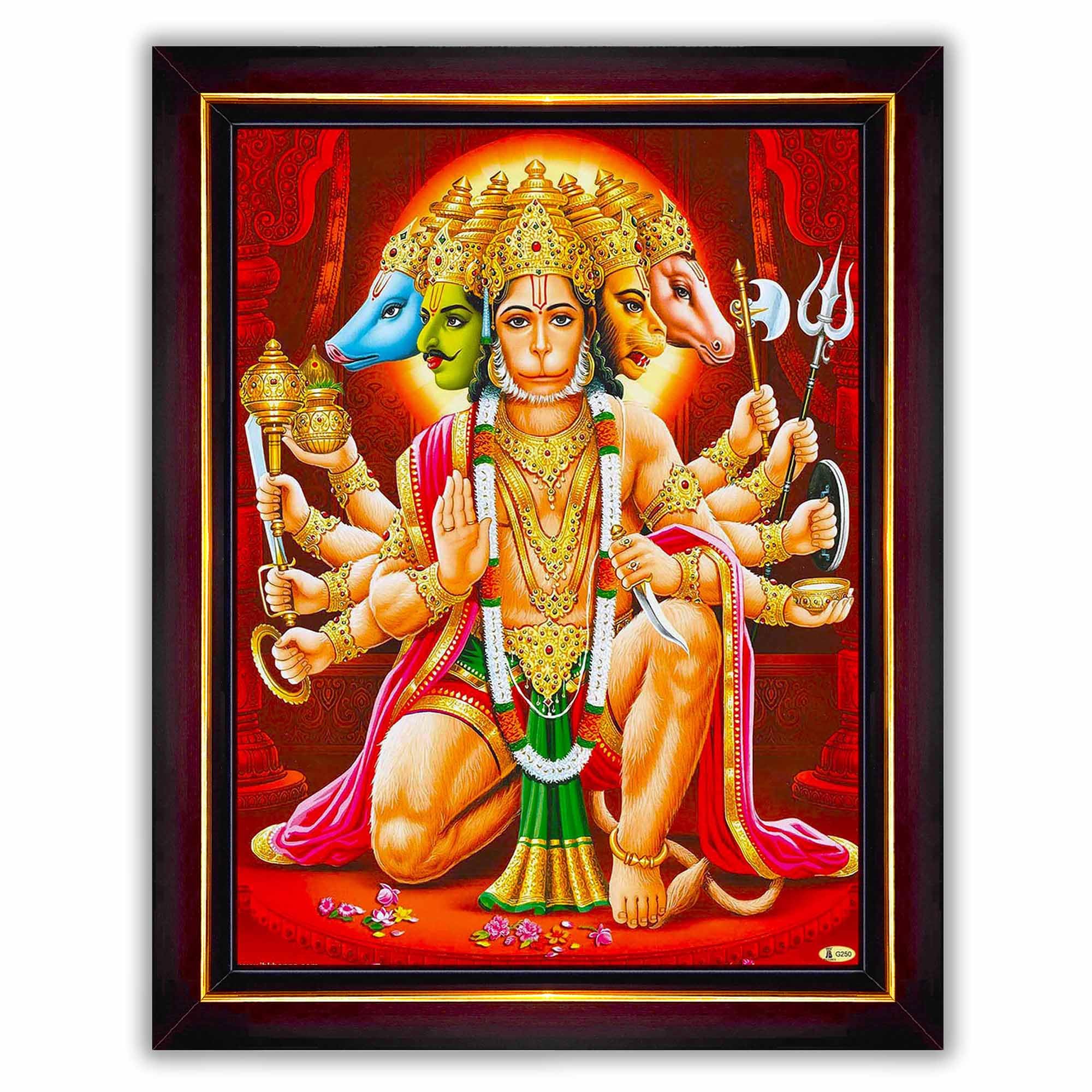 Pavan Photo Laminations Panchmukhi Hanuman for Door Entrance Vastu Wall Painting Framed Home Decor (Wood,Matte,Brown,Small Size,6 x 8 Inch) B781S (B09MLVY94M) Amazon Price History, Amazon Price Tracker