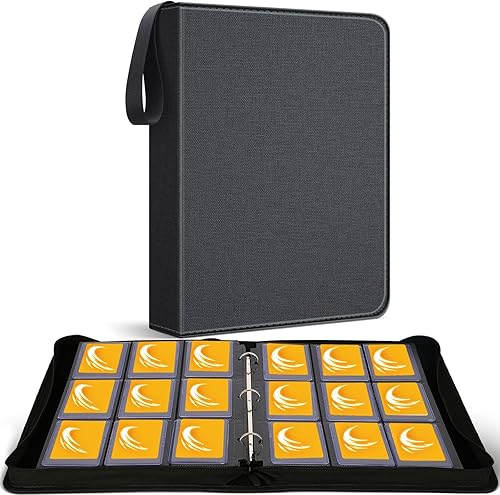 Toploader - Carpeta con capacidad para 360 cargadores superiores de 9 bolsillos para almacenamiento de tarjetas, bolsillos de doble cara para