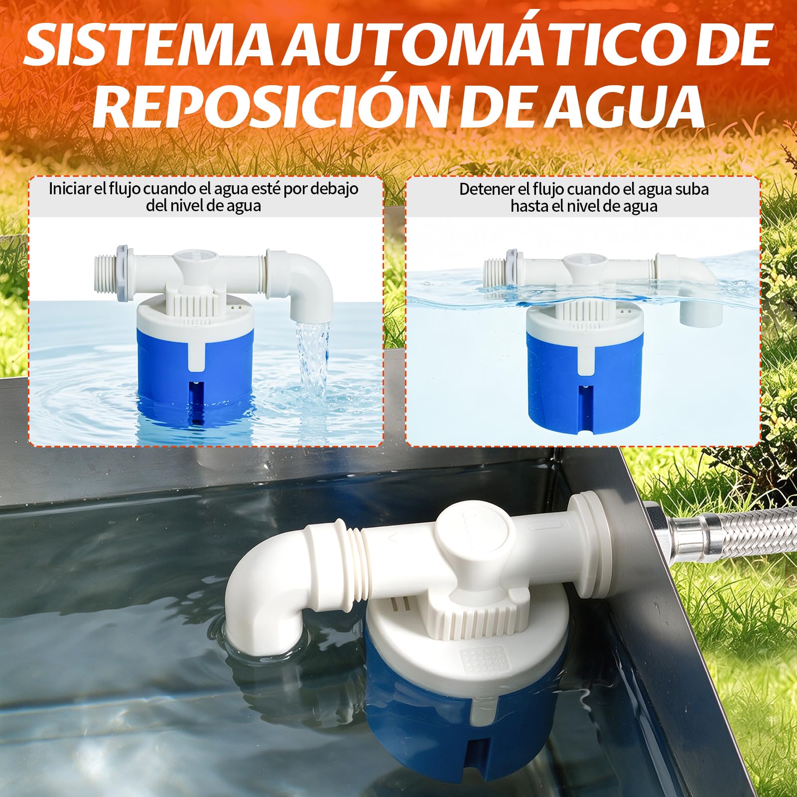 Bebedero AutomáTico para Gallinas de Acero Inoxidable 11 L | Bebedero para Aves con Cuenco de Agua, Soporte de Suelo y Manguera de ConexióN, Ideal para Gallinas, Codornices y Patos
