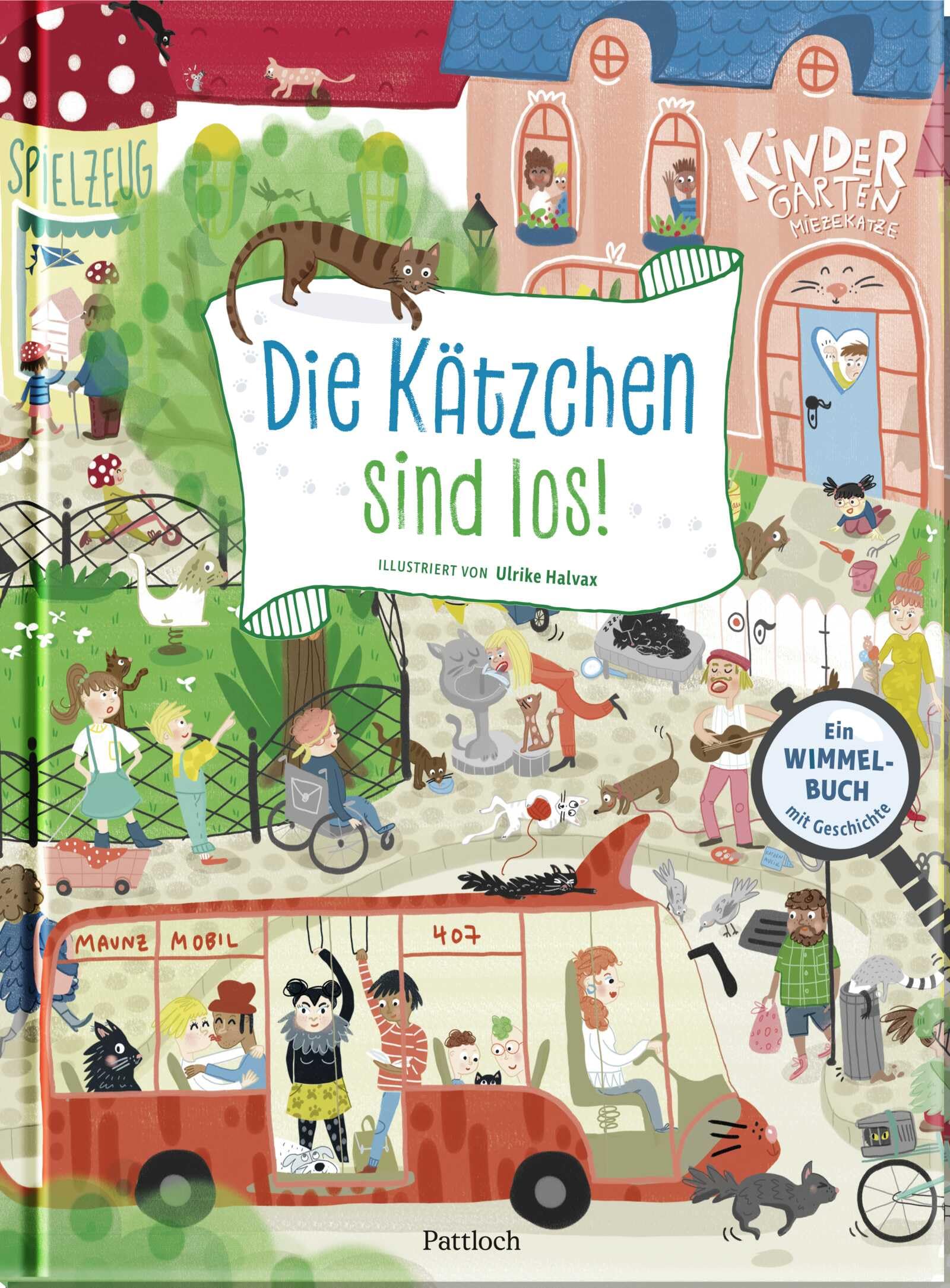 Die Kätzchen sind los!: Ein Wimmelbuch mit Geschichte | Katzen-Wimmelbuch für Kinder ab 4 Jahren mit spannender Geschichte