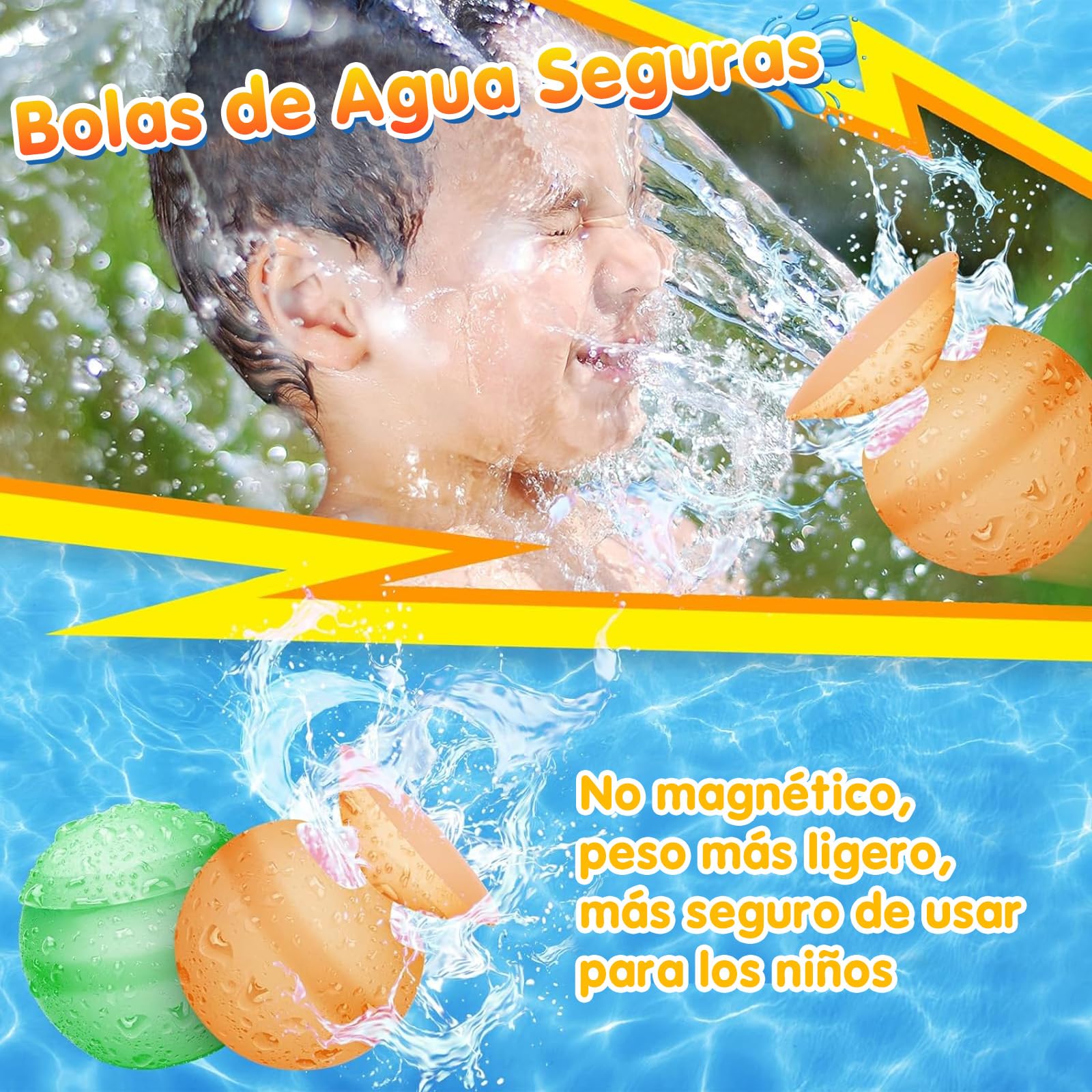 Globos De Agua Reutilizables – Autosellantes, De Silicona, Para Peleas Acuáticas Sin Ensuciar, Desde 3 Años