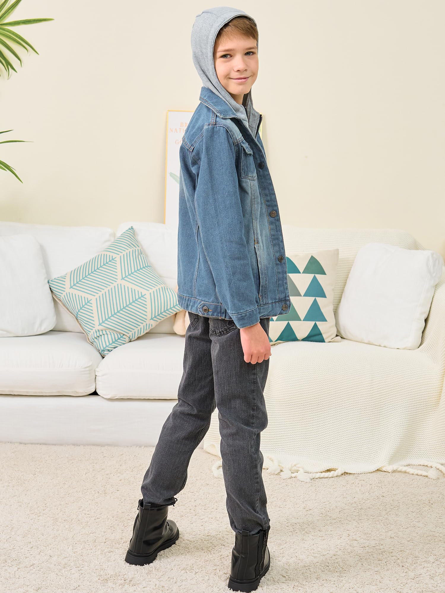 FTCayanz Mädchen Jungen Baby Beiläufig Stilvoll Frühling Herbst Jeans Denim Coats Mantel Kinder Jeansjacke Art 1-Blau