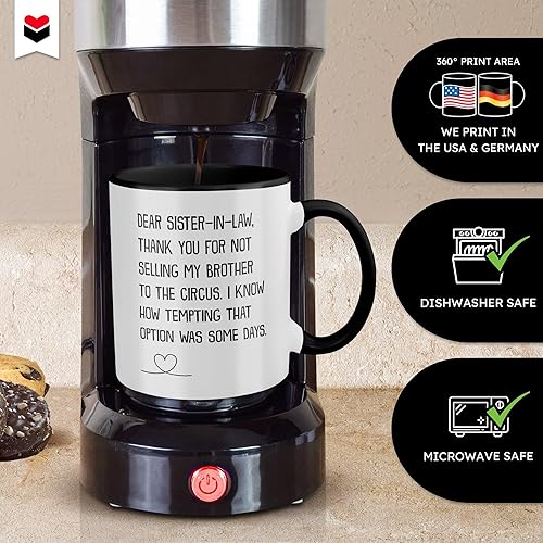 Miniatura 2 de Divertido regalo para cuñada, día de boda, taza de café para mujer, regalo de cumpleaños, Navidad, compromiso futuro (11 onzas)