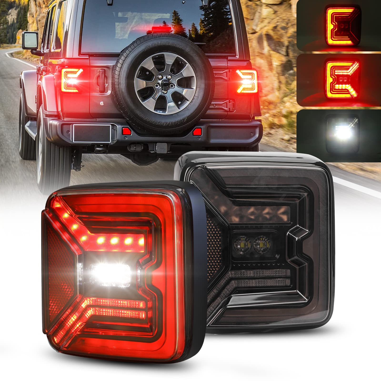 Photo 1 of M MIBAHE LED Tail Lights DOT Approved with 30W Reverse Lights