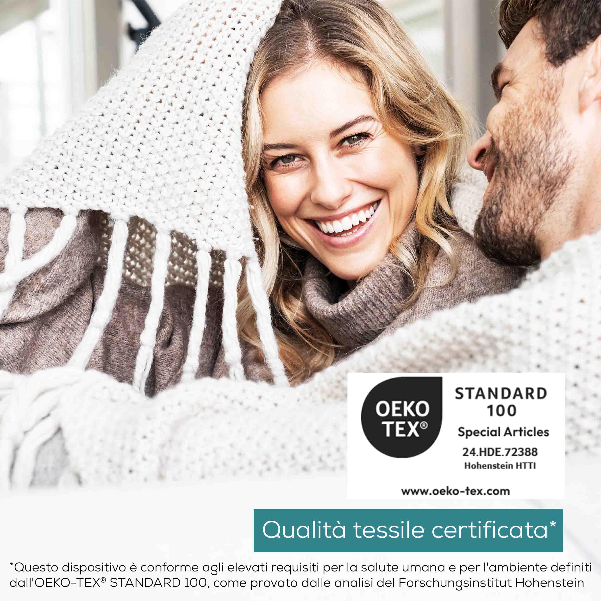 Beurer Termoforo HK 123 XXL Cosy Grey Termoforo traspirante a riscaldamento rapido in formato XXL 60 x 30 cm della serie Green Planet, Grigio in materiale riciclato