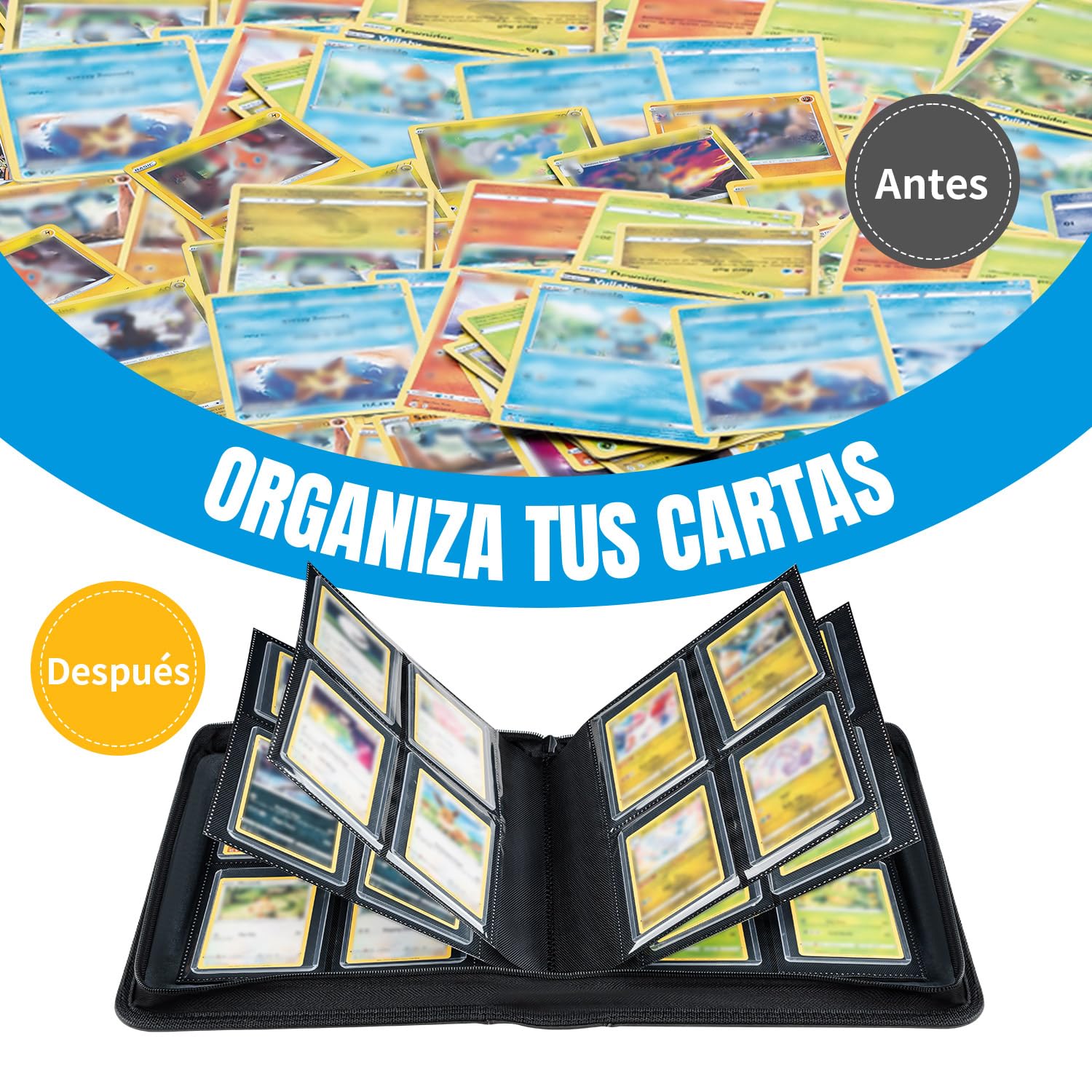 Toploader Álbum Para Tarjetas Coleccionables 112 Toploader 4 Compartimentos Con 10 Unidades 35pt Toploader Carpeta Para Tcg, Tarjetas Mtg, Álbumes Coleccionables - Negro