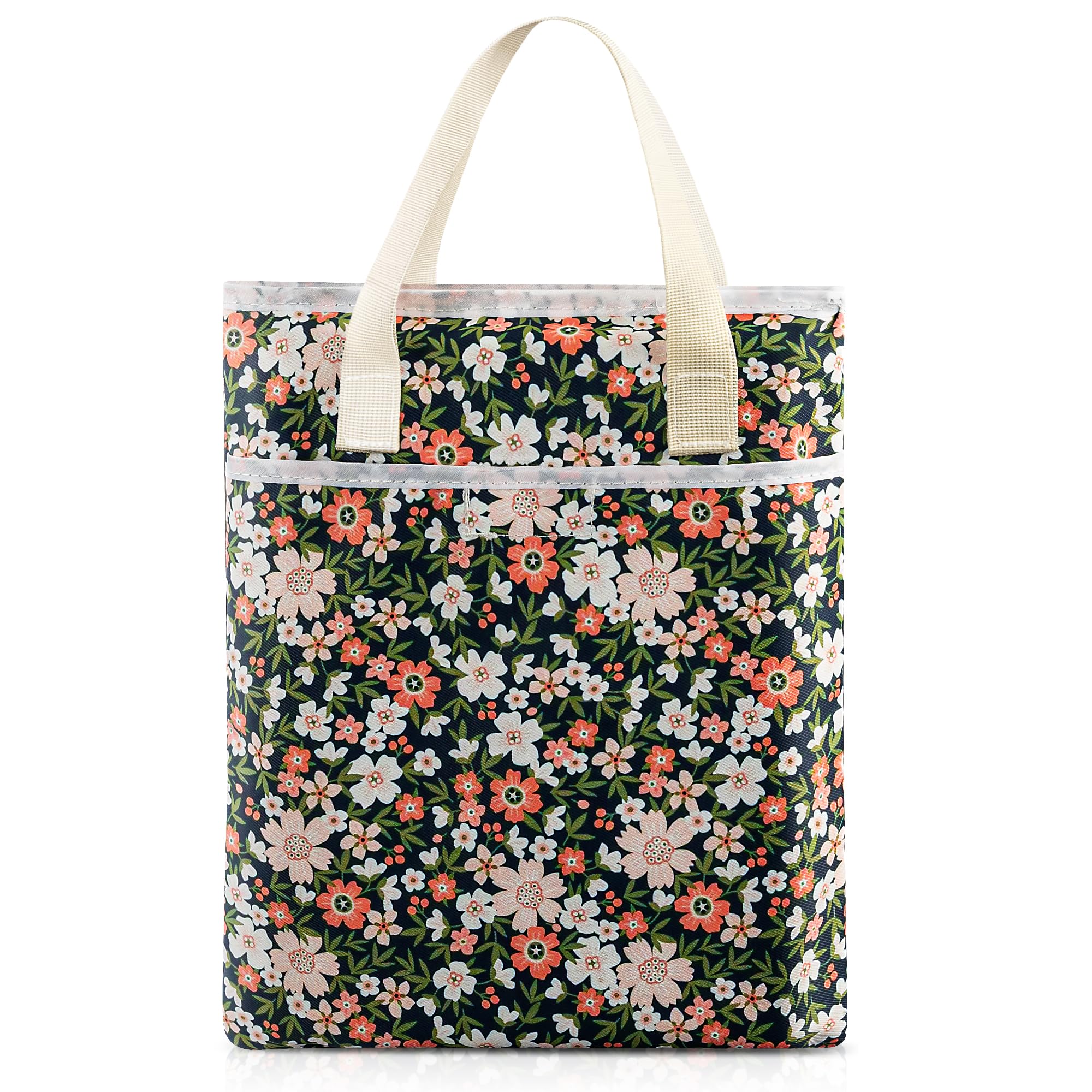 Likesing Pochette Livre Tissu Imperméable avec Fermeture Eclair 31 x 26 cm